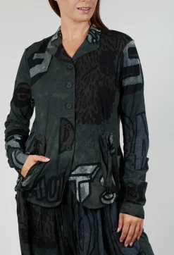 Rundholz Black Label Jackets^Button Through Jersey Jacket in Camp Print