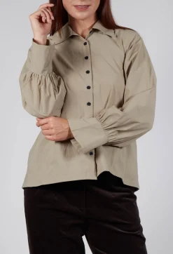 Les Filles d'Ailleurs Tops^Button Through Shirt in Beige