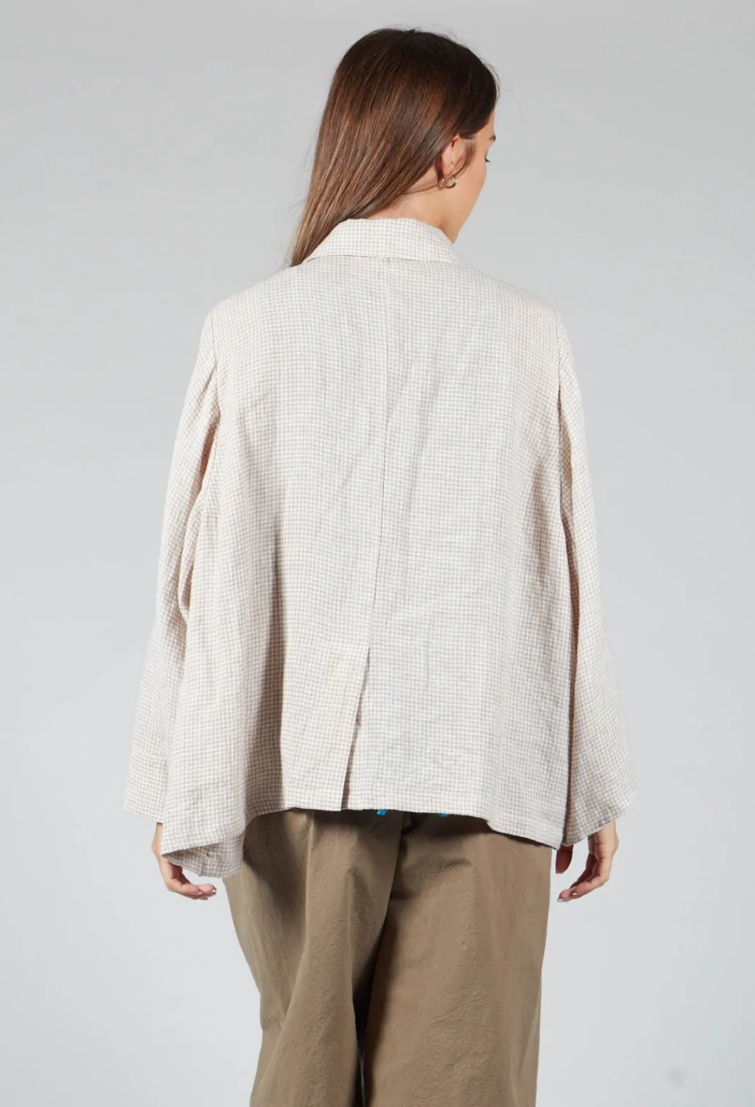 SOH Shirts & Blouses^Button Through Shirt in Beige Check