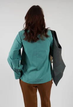 Les Filles d'Ailleurs Tops^Button Through Shirt in Green