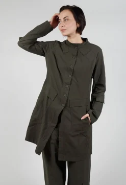 Rundholz Black Label Coats^Button Through Utility Coat in Jungle