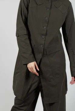 Rundholz Black Label Coats^Button Through Utility Coat in Jungle