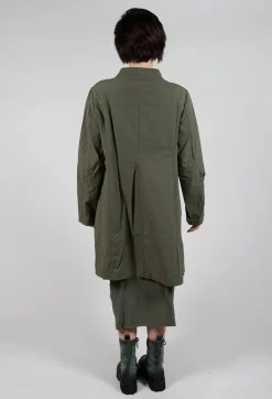 Rundholz Black Label Coats^Button Through Utility Coat in Camp