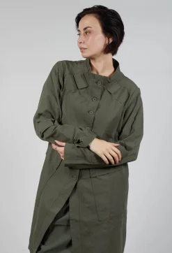Rundholz Black Label Coats^Button Through Utility Coat in Camp