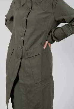 Rundholz Black Label Coats^Button Through Utility Coat in Camp