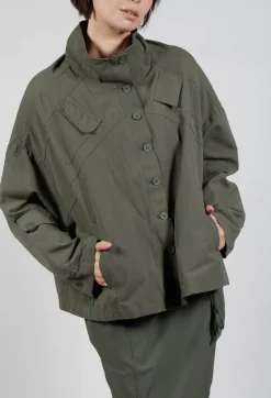Rundholz Black Label Jackets^Button Through Utility Jacket in Camp