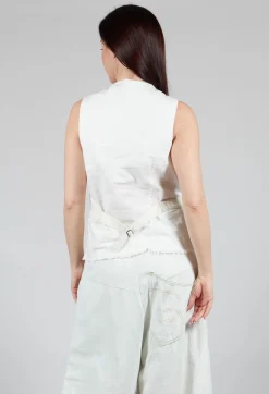 Marc Point Jackets^Button Through Waistcoat in Off White