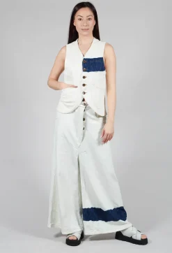 Marc Point Jackets^Button Through Waistcoat in Off White
