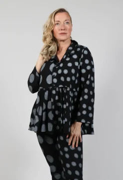 Bread and Butter Shirts & Blouses^Button Up Blouse in Grey Pois