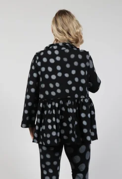 Bread and Butter Shirts & Blouses^Button Up Blouse in Grey Pois