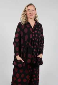 Bread and Butter Shirts & Blouses^Button Up Blouse in Red Pois