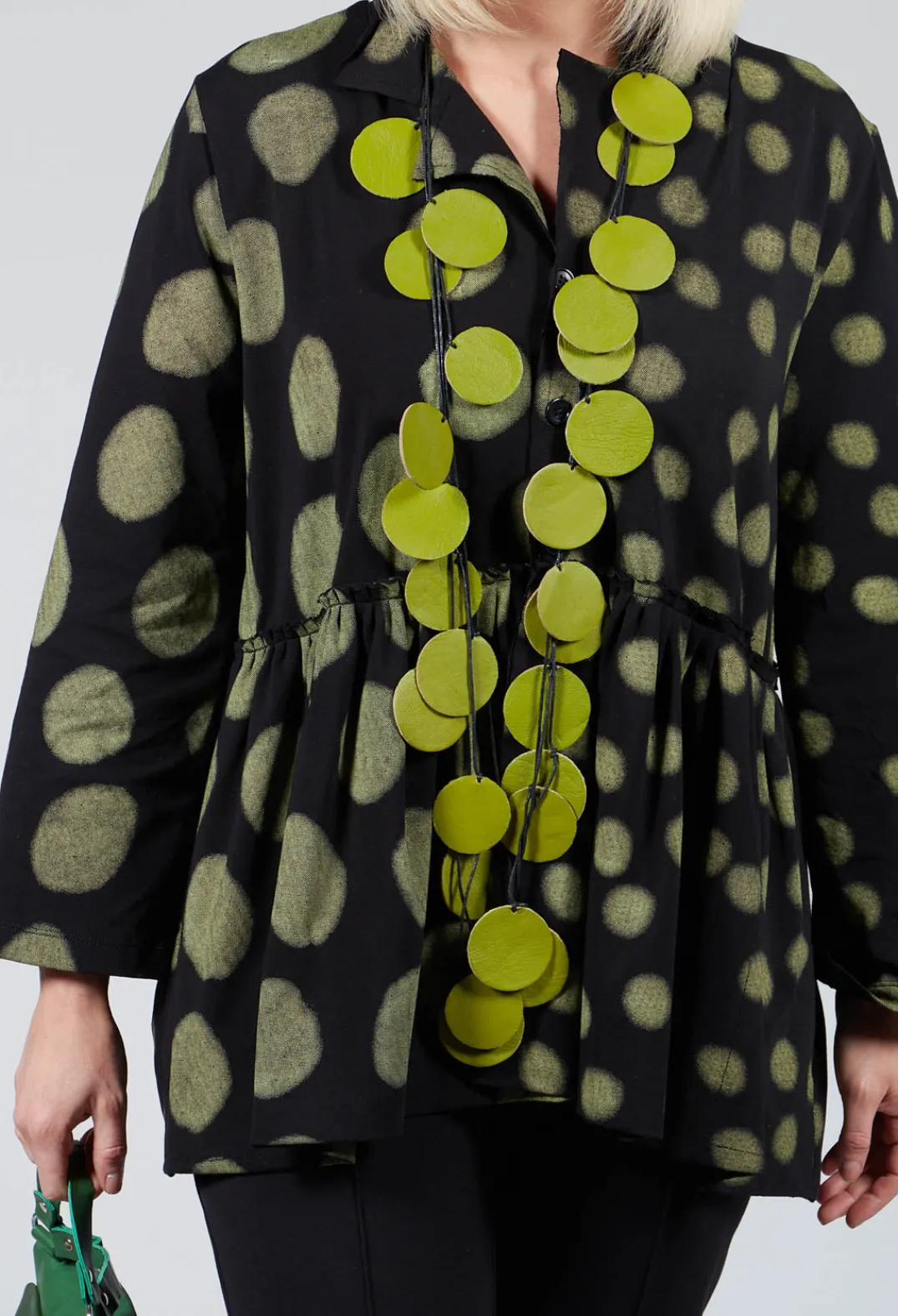 Bread and Butter Shirts & Blouses^Button Up Blouse in Yellow Pois