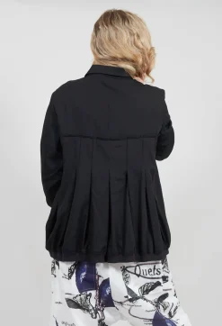 Rundholz Mainline Jackets^Button Up Bomber Jacket with Pleat Detail in Black
