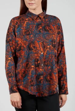 Operificio Neirami Shirts & Blouses^Button Up Shirt in Funghiarancio