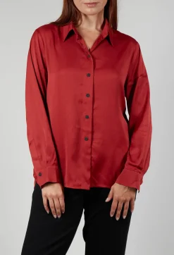 Sarah Pacini Tops^Button Up Shirt in Red