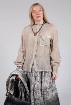 Sanctamuerte Shirts & Blouses^Button Up Shirt in Tinto Freddo Desert