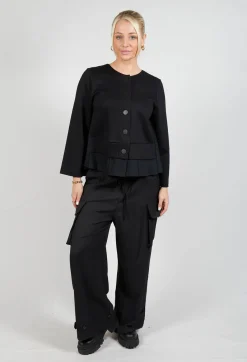 Mei Meij Jackets^Button Up Statement Jacket in Nero