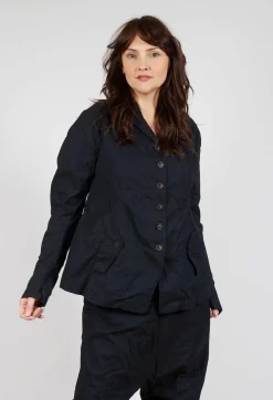 Rundholz Dip Jackets^Button-Up Jacket with Long Length Sleeves in Black
