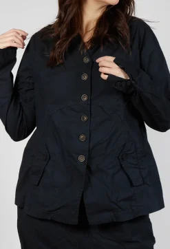 Rundholz Dip Jackets^Button-Up Jacket with Long Length Sleeves in Black