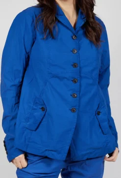 Rundholz Dip Jackets^Button-Up Jacket with Long Length Sleeves in Royal