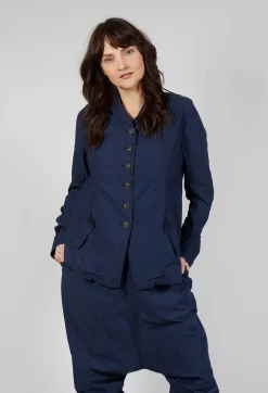 Rundholz Dip Jackets^Button-Up Jacket with Long Length Sleeves in Ink