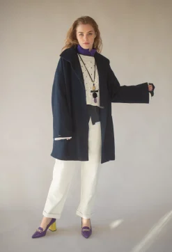 Sarah Pacini Jumpers^Cable Knit Cropped Sweater in Off White