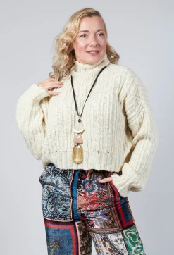 Malloni Jumpers^Cactus Tricot Chunky Knit in Latte