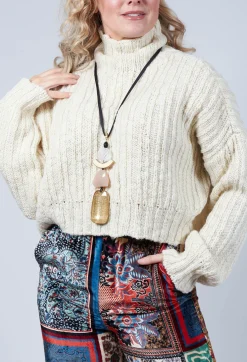Malloni Jumpers^Cactus Tricot Chunky Knit in Latte