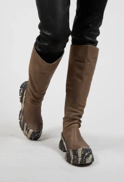 Lofina Boots^Calf Length Boots in Gasoline Atmosfera