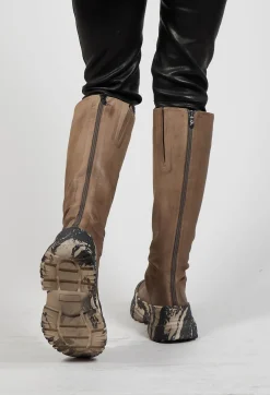 Lofina Boots^Calf Length Boots in Gasoline Atmosfera