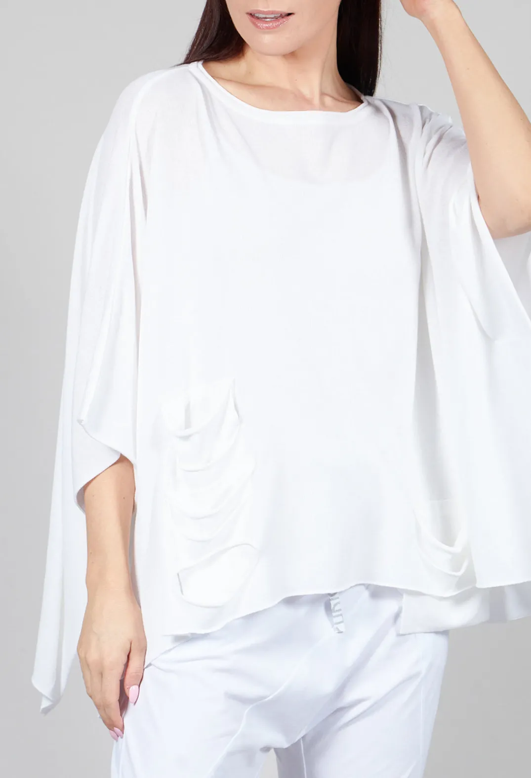 Philomena Christ Jumpers^Cape Style Jumper in White