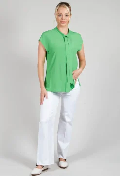 Beatrice B Shirts & Blouses^Capped Sleeve Blouse in Flash Green
