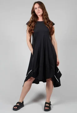 Pluslavie Dresses^Capped Sleeve Dress in Black