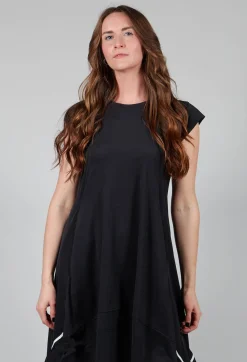 Pluslavie Dresses^Capped Sleeve Dress in Black