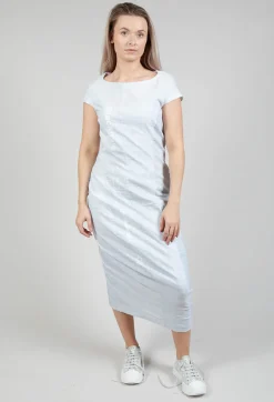 Rundholz Black Label Dresses^Capped Sleeve Slim Fit Dress in Placed Grey Print