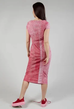 Rundholz Black Label Dresses^Capped Sleeve Slim Fit Dress in Placed Chili Print