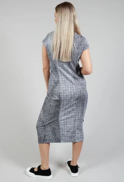 Rundholz Black Label Dresses^Capped Sleeve Slim Fit Dress in Black Print