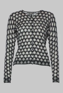 Maliparmi Cardigans^Cardigan Knitted in Nero Beige