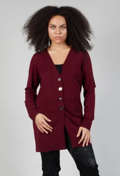 Maliparmi Cardigans^Cardigan Knitted in Vinaccia RedGrap