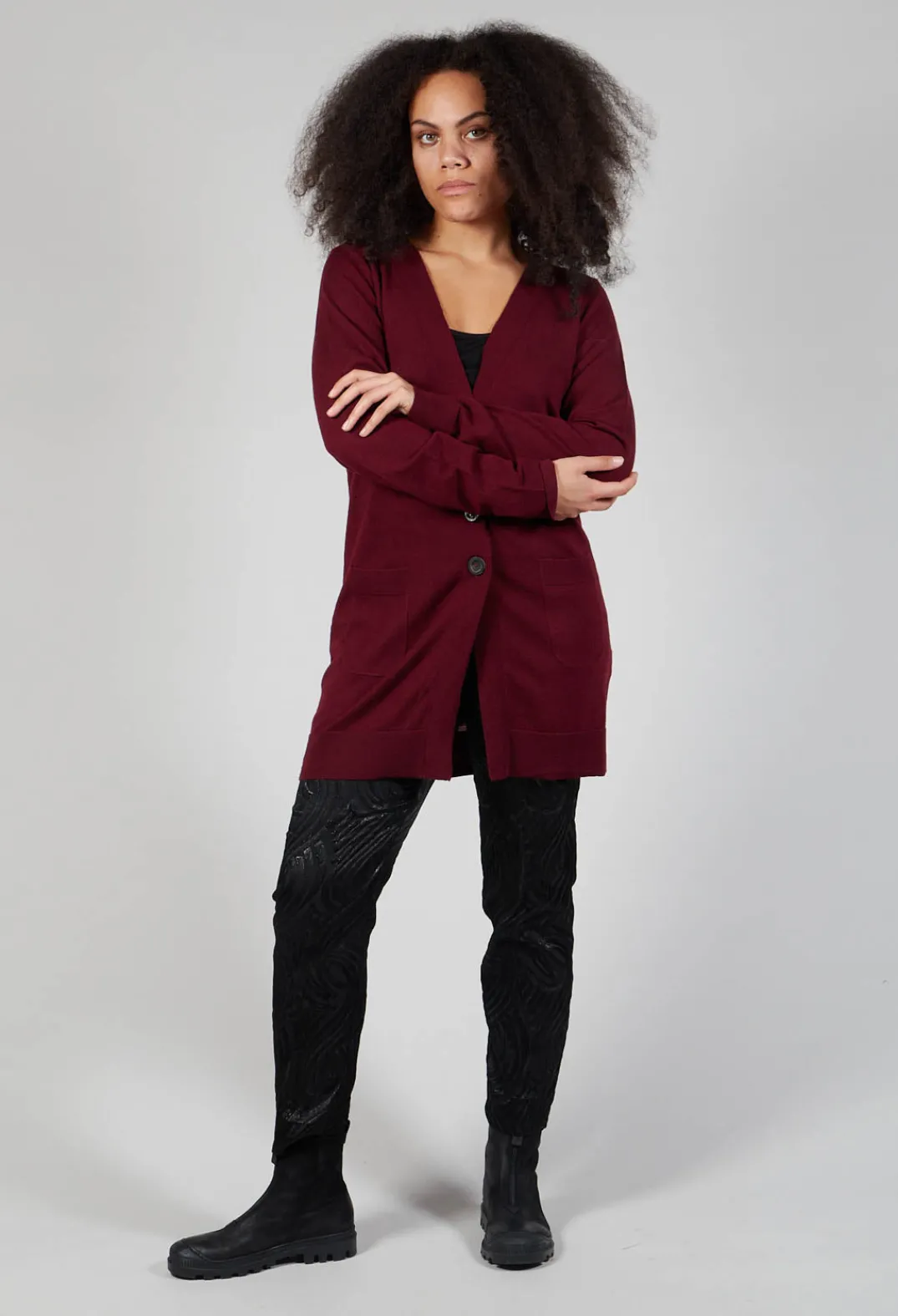 Maliparmi Cardigans^Cardigan Knitted in Vinaccia RedGrap