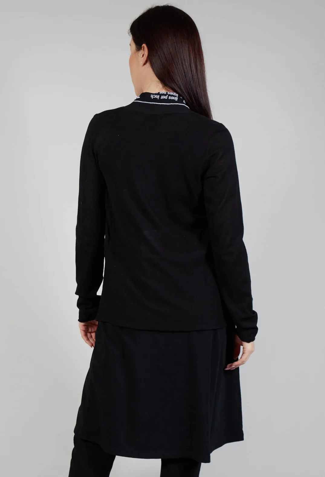 Rundholz Black Label Cardigans^Cardigan with Lettering Detail in Black Jacquard