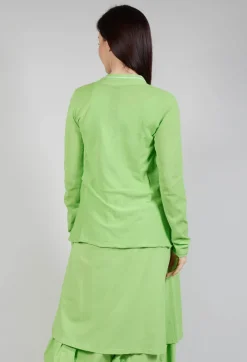 Rundholz Black Label Cardigans^Cardigan with Lettering Detail in Lime Jacquard