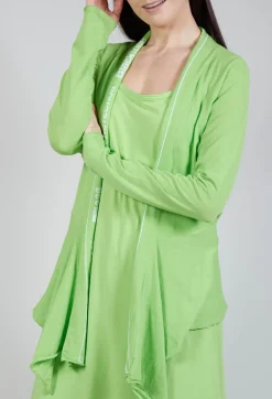 Rundholz Black Label Cardigans^Cardigan with Lettering Detail in Lime Jacquard