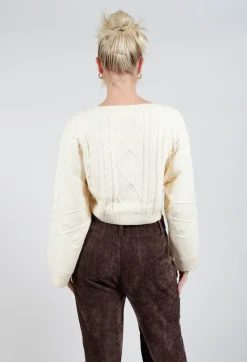 Rene Derhy Jumpers^Carignan Cropped Jumper in Ecru