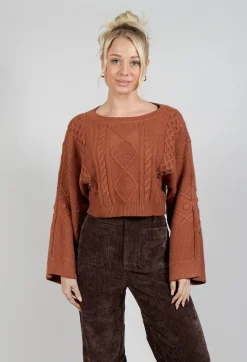 Rene Derhy Jumpers^Carignan Cropped Jumper in Camel