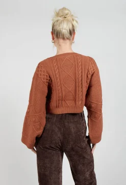 Rene Derhy Jumpers^Carignan Cropped Jumper in Camel