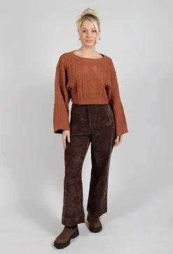Rene Derhy Jumpers^Carignan Cropped Jumper in Camel