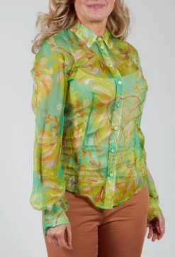 Maliparmi Shirts & Blouses^Carnival Shirt in Verde / Giallo / Rosa