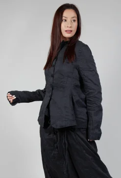 Rundholz Mainline Jackets^Cascade Collar Jacket in Blk Melange