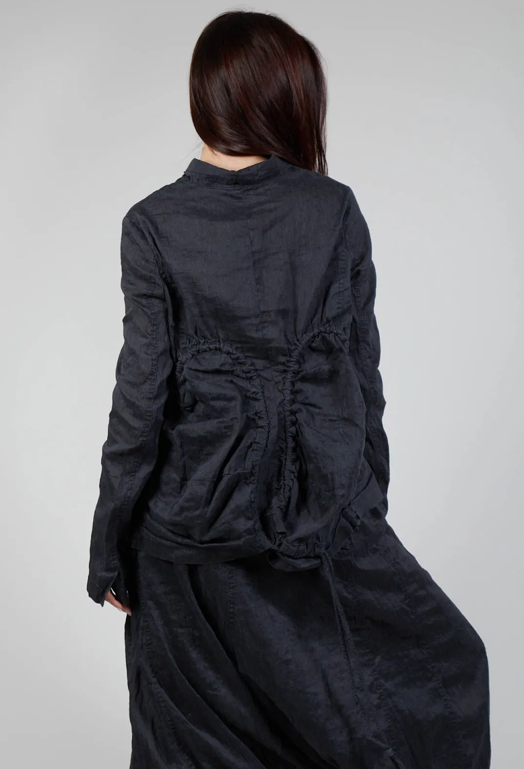 Rundholz Mainline Jackets^Cascade Collar Jacket in Blk Melange
